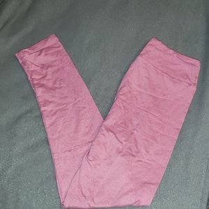 Heathered pink leggings